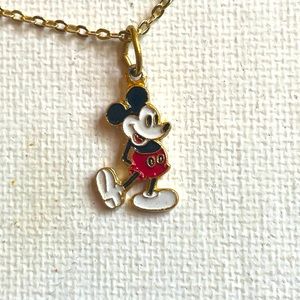 Mickey Mouse Pendant Necklace Vintage